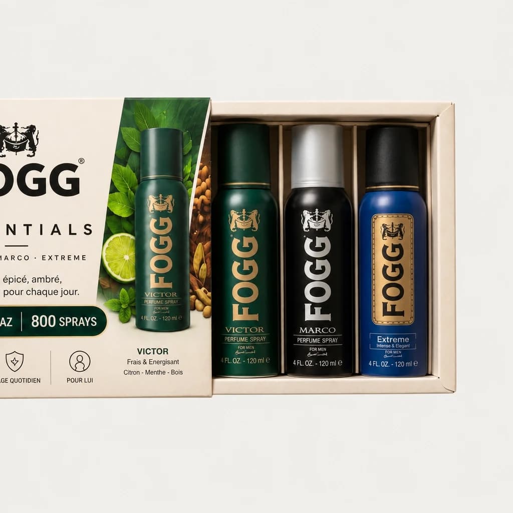 Coffret Essentials, vue détaillée : VICTOR · MARCO · EXTREME, 3 × 120 ml